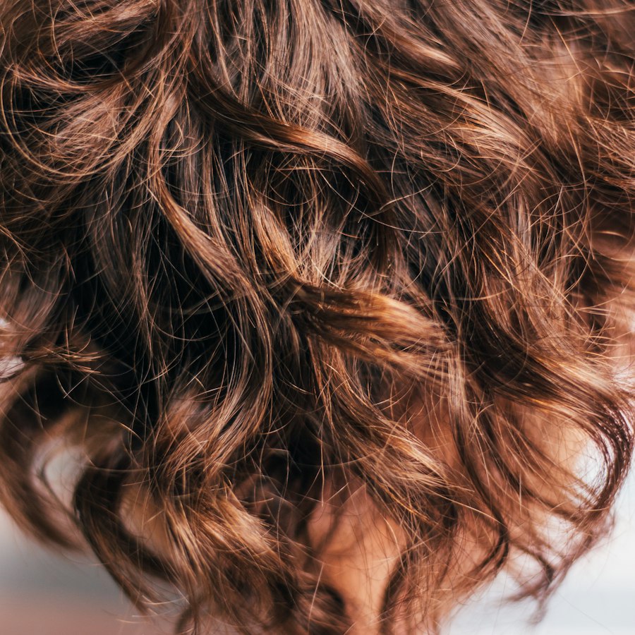 GA concern hair care: close up of healthy dark hair